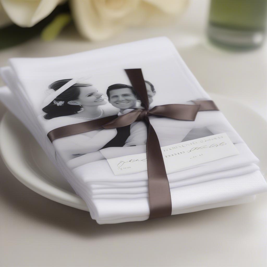 Personalized Photo Cocktail Napkins Wedding Favors