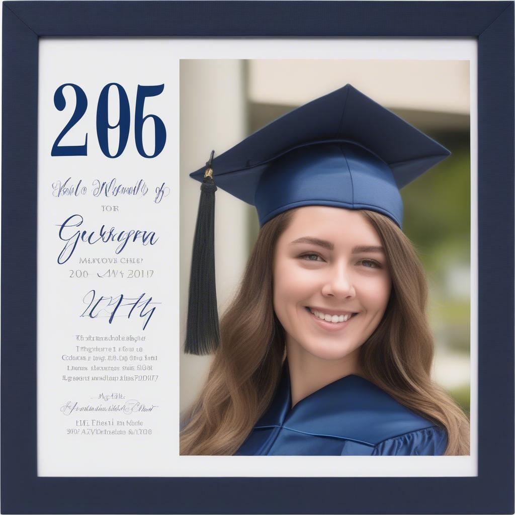 Personalized Photo Mat with Graduation Message