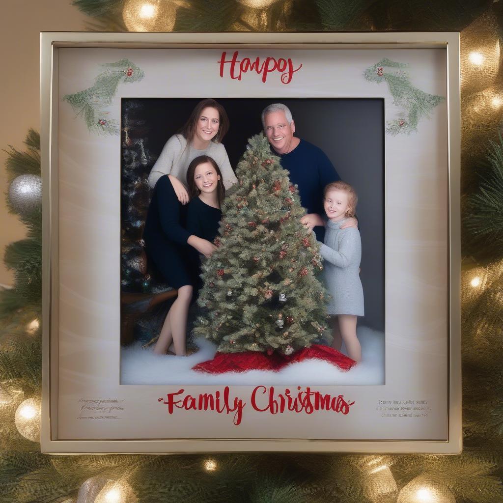 Personalized Picture Frame with Custom Family Saying - Christmas Gift