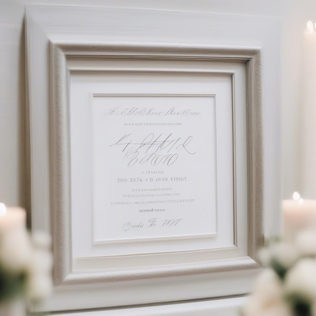 Customizable Wedding Picture Frames for Guest Signatures