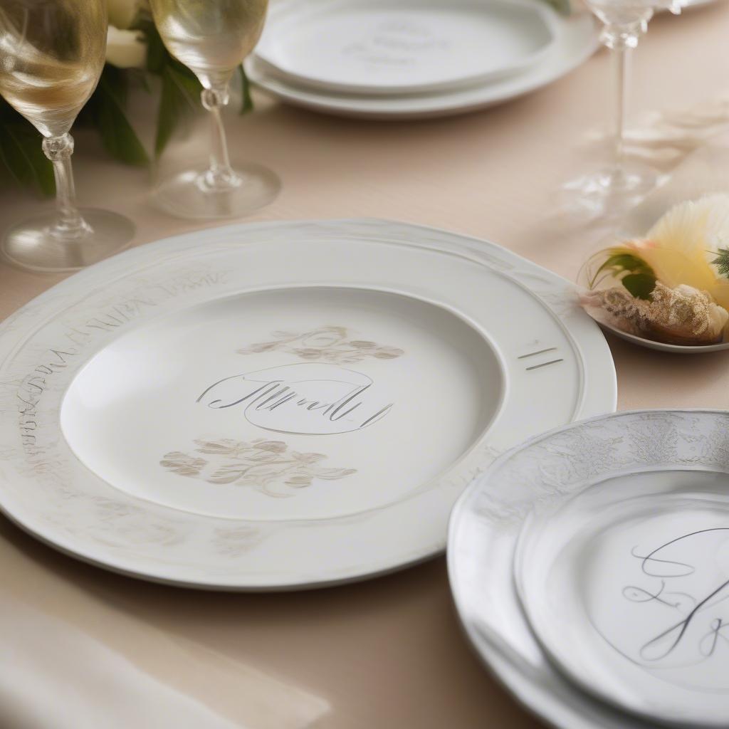 Personalized Plate Decorations: Monograms and special messages for unique gifts