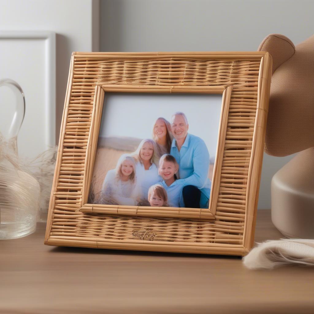 Personalized Rattan Picture Frame with Online Fotoprint