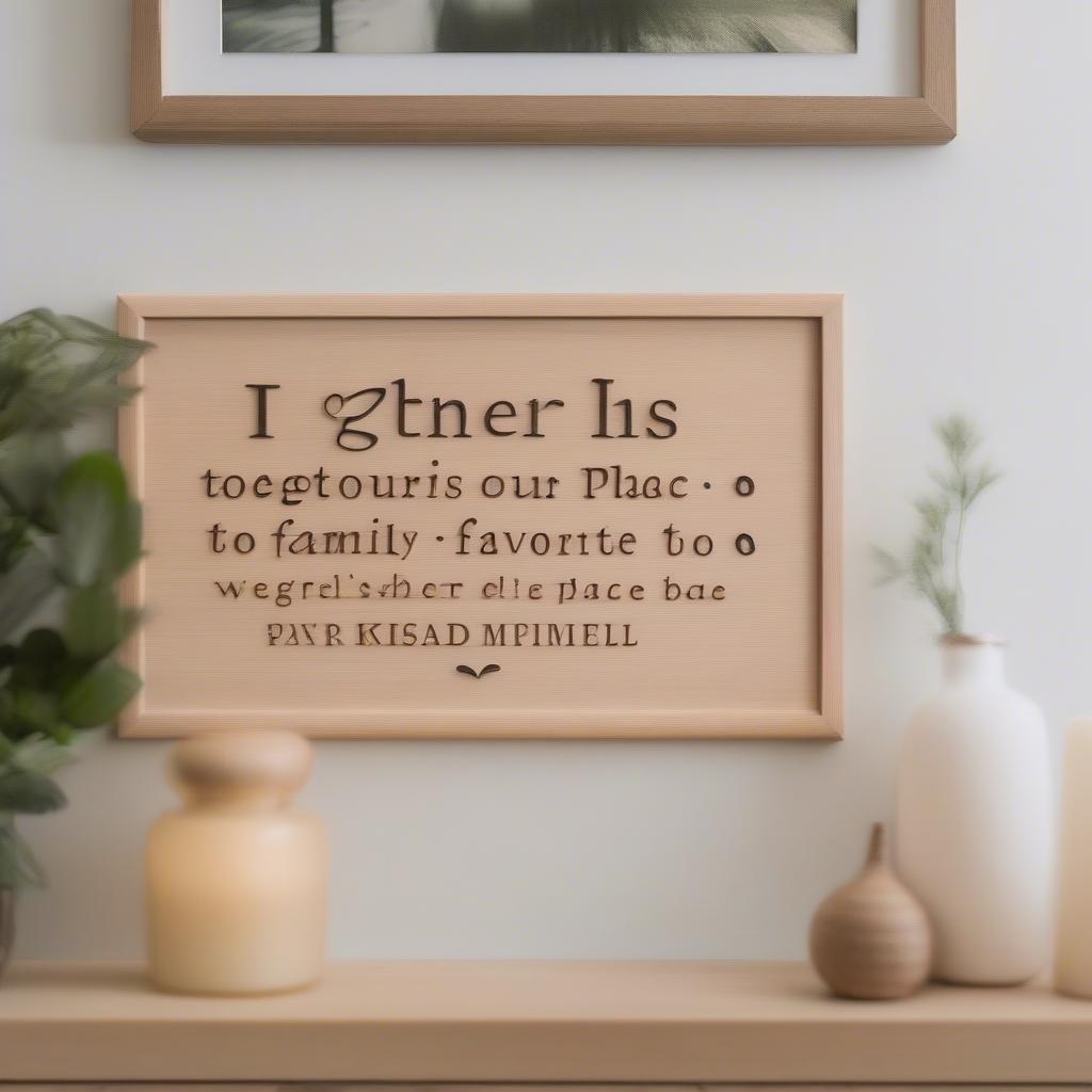 Personalized "Together" Sign with Family Name