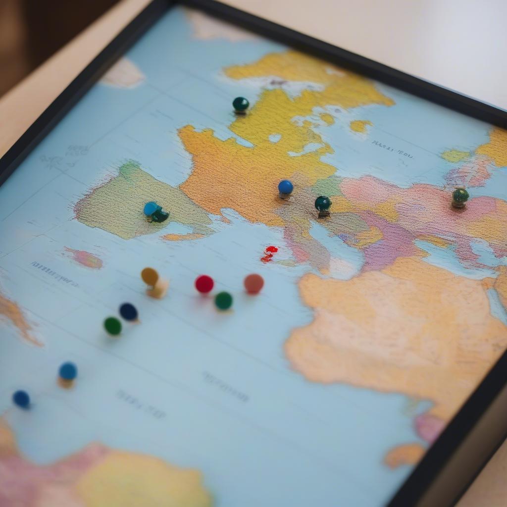 Personalized Travel Map with Pins