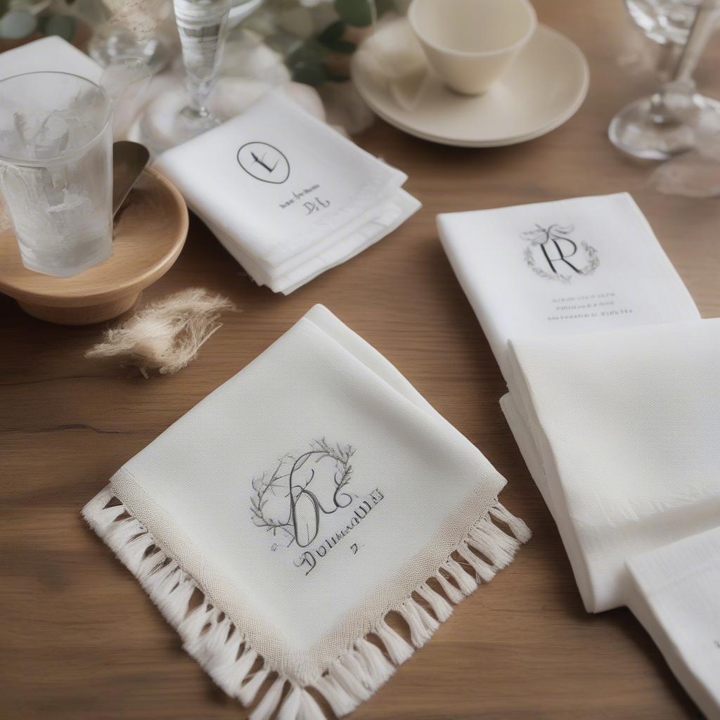 Personalized Wedding Napkins with Different Designs