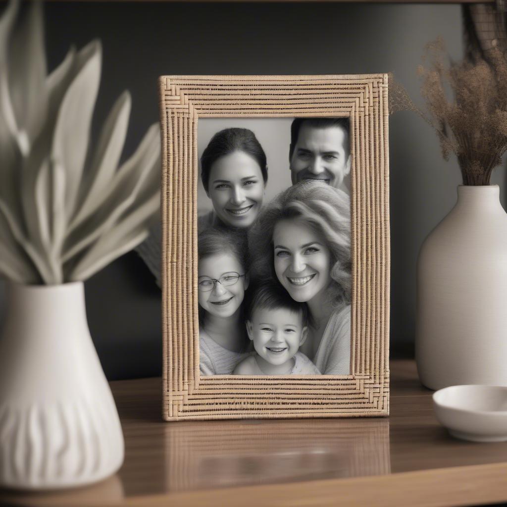 Personalized Wicker 5x7 Photo Frame