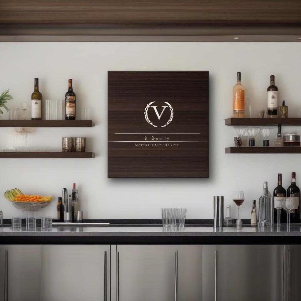 Personalized Modern Wood Bar Sign