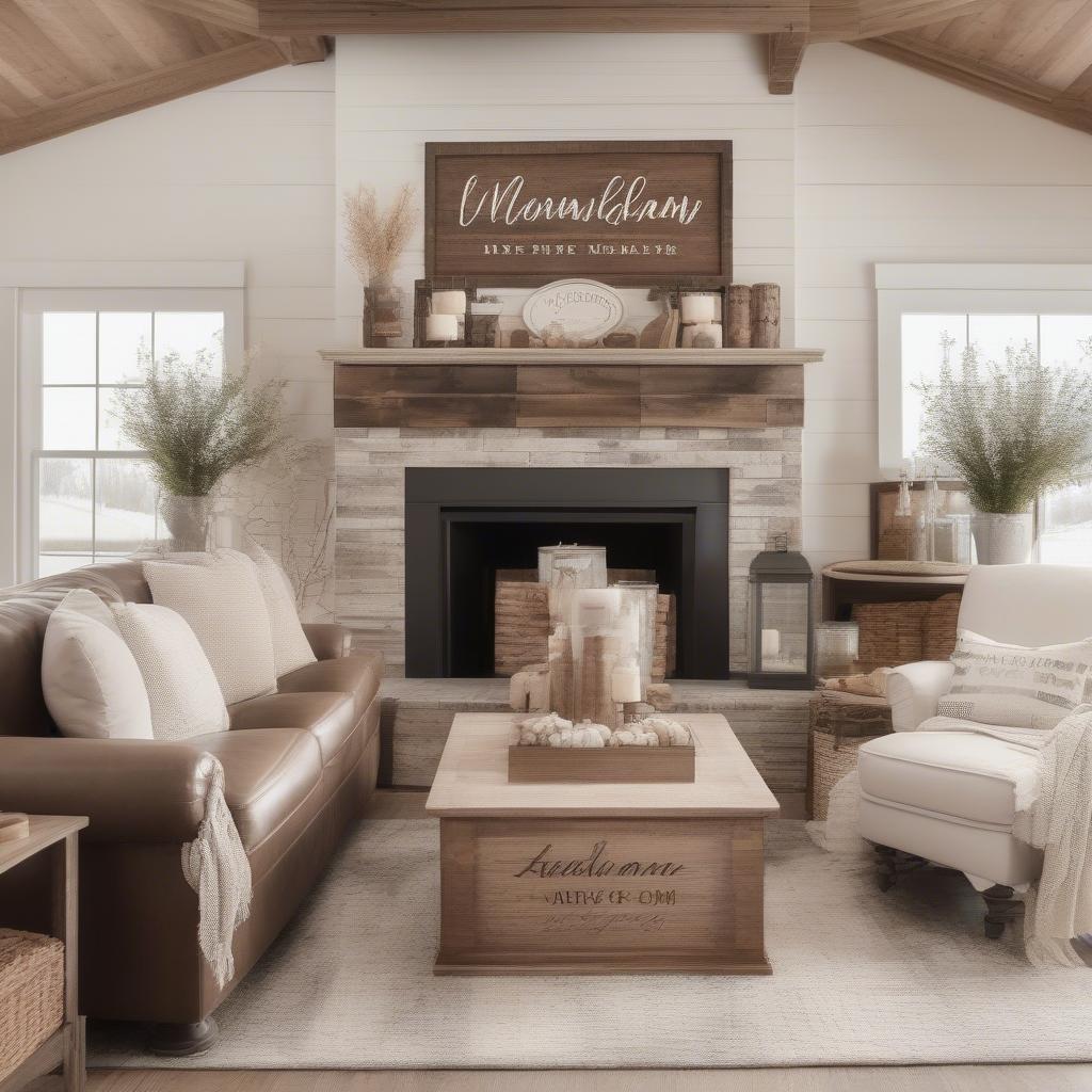 Personalized Wood Signs for Living Room