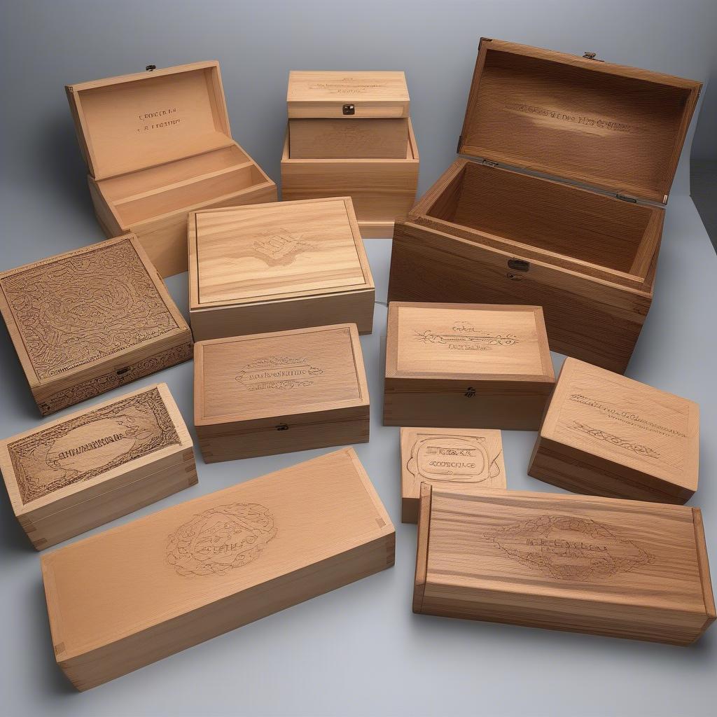 Variety of Personalized Wooden Boxes