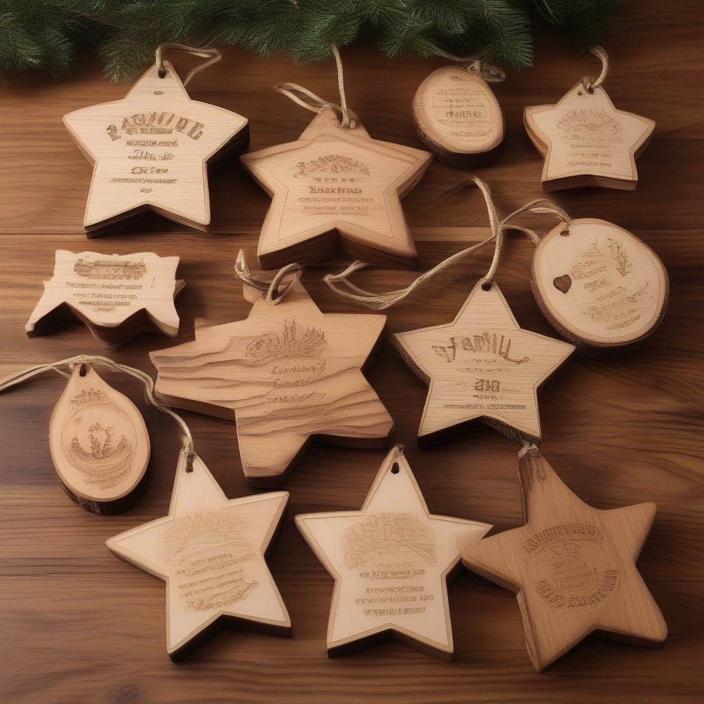 Personalized Wooden Photo Ornaments