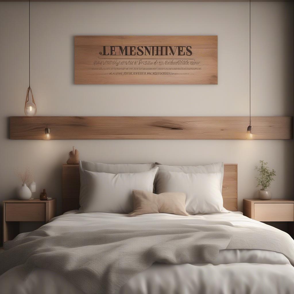 Personalized Wooden Signs in a Bedroom