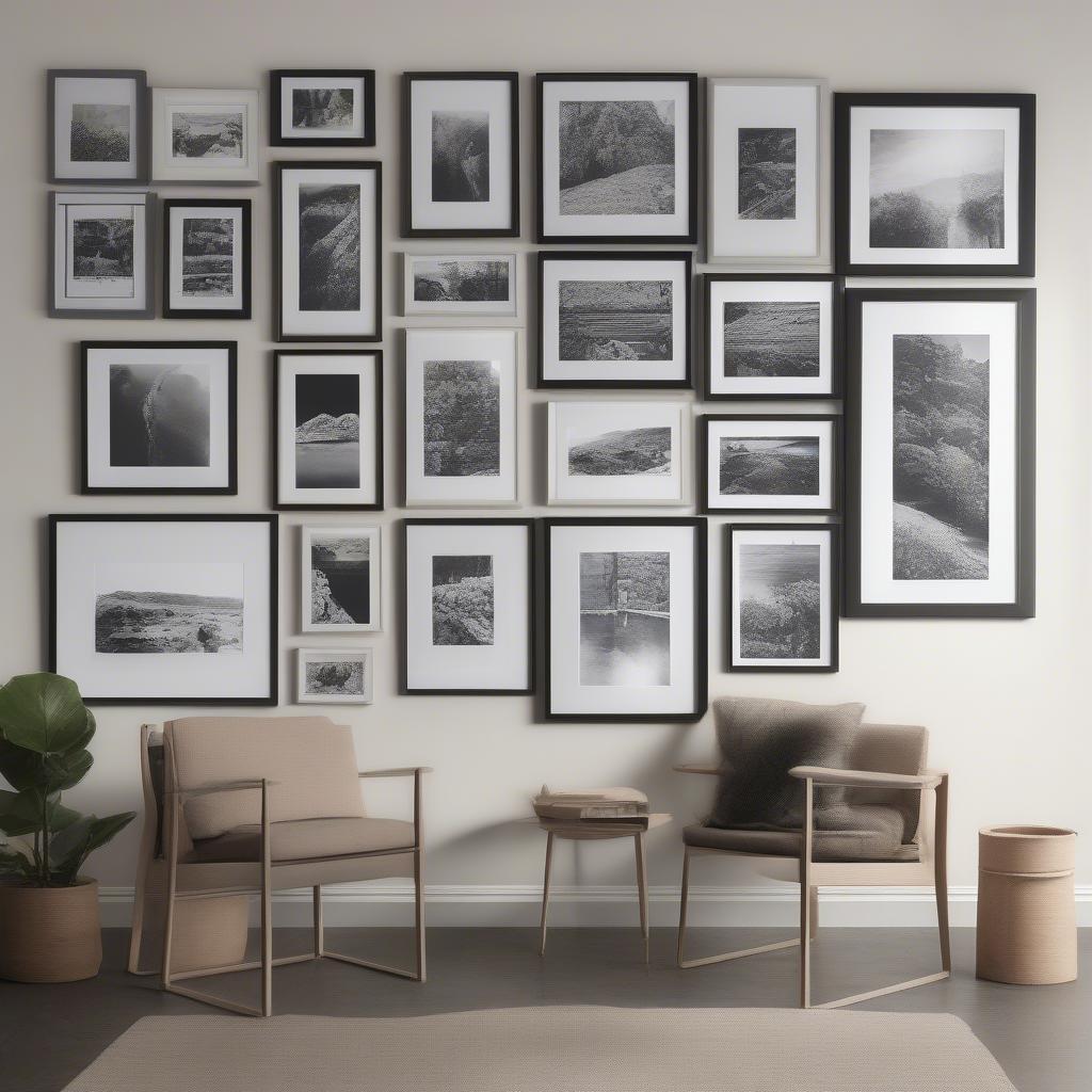 Framed Phone Photos on a Wall