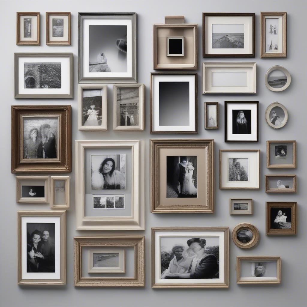 Different Sizes and Shapes of Photo Frames