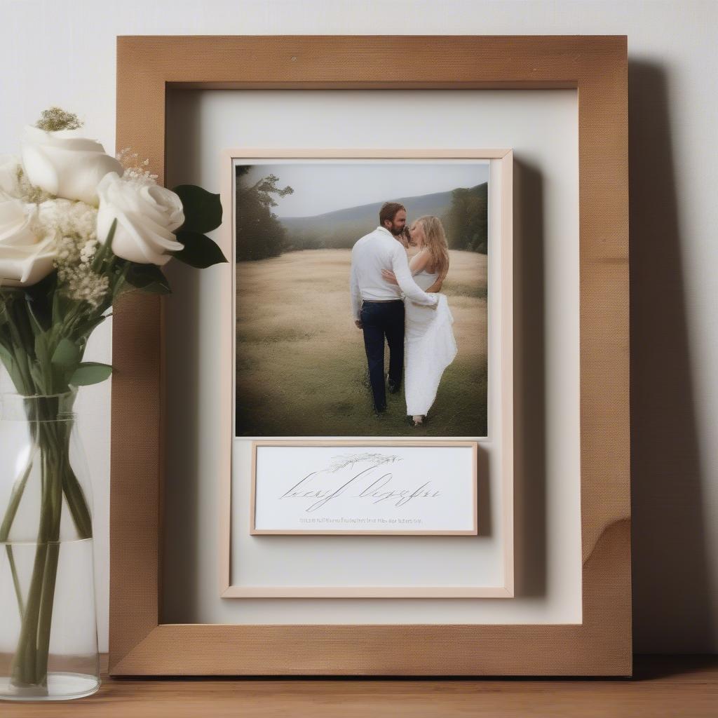 Photo frames to sign as a wedding guest book alternative