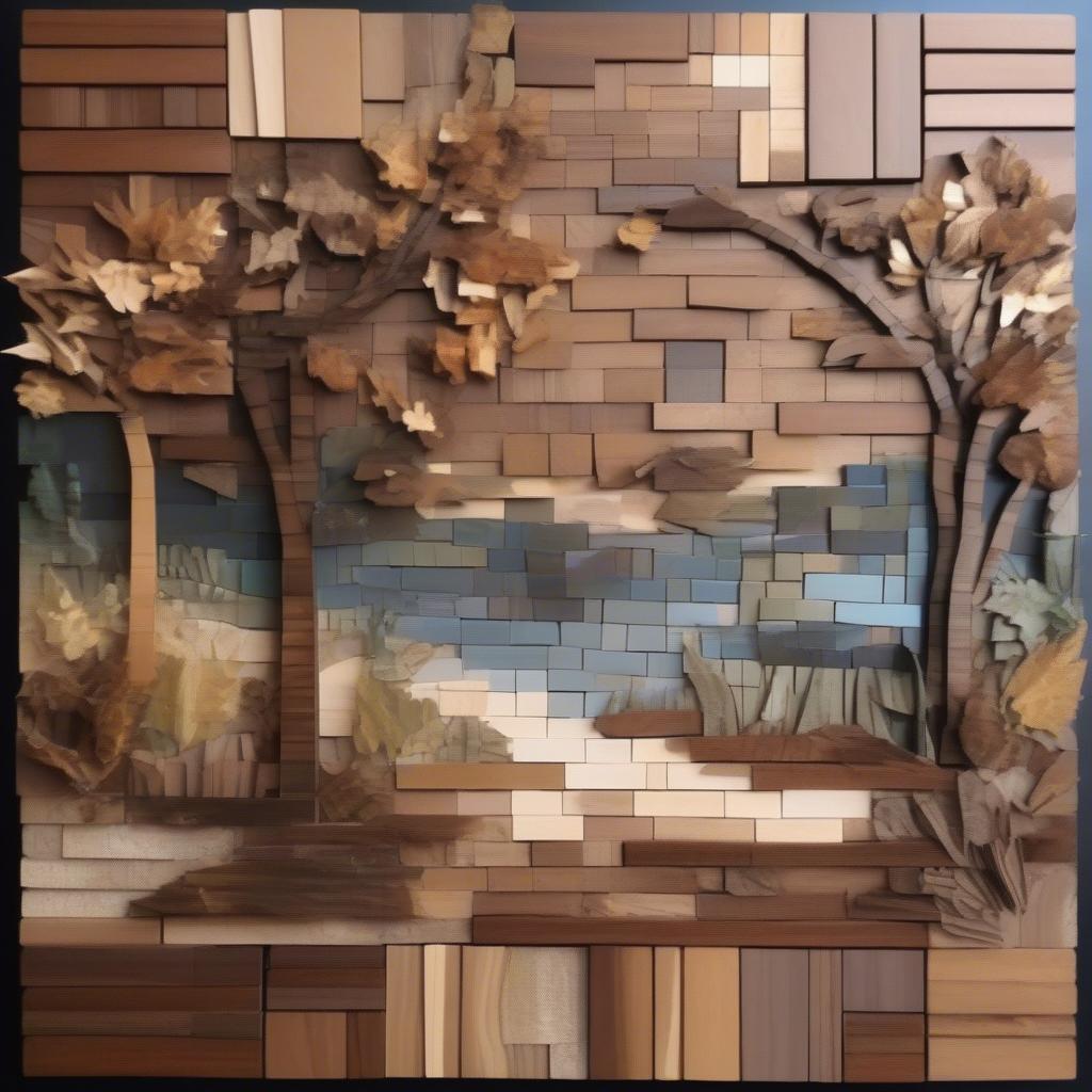 Pic Wood Mosaic Art