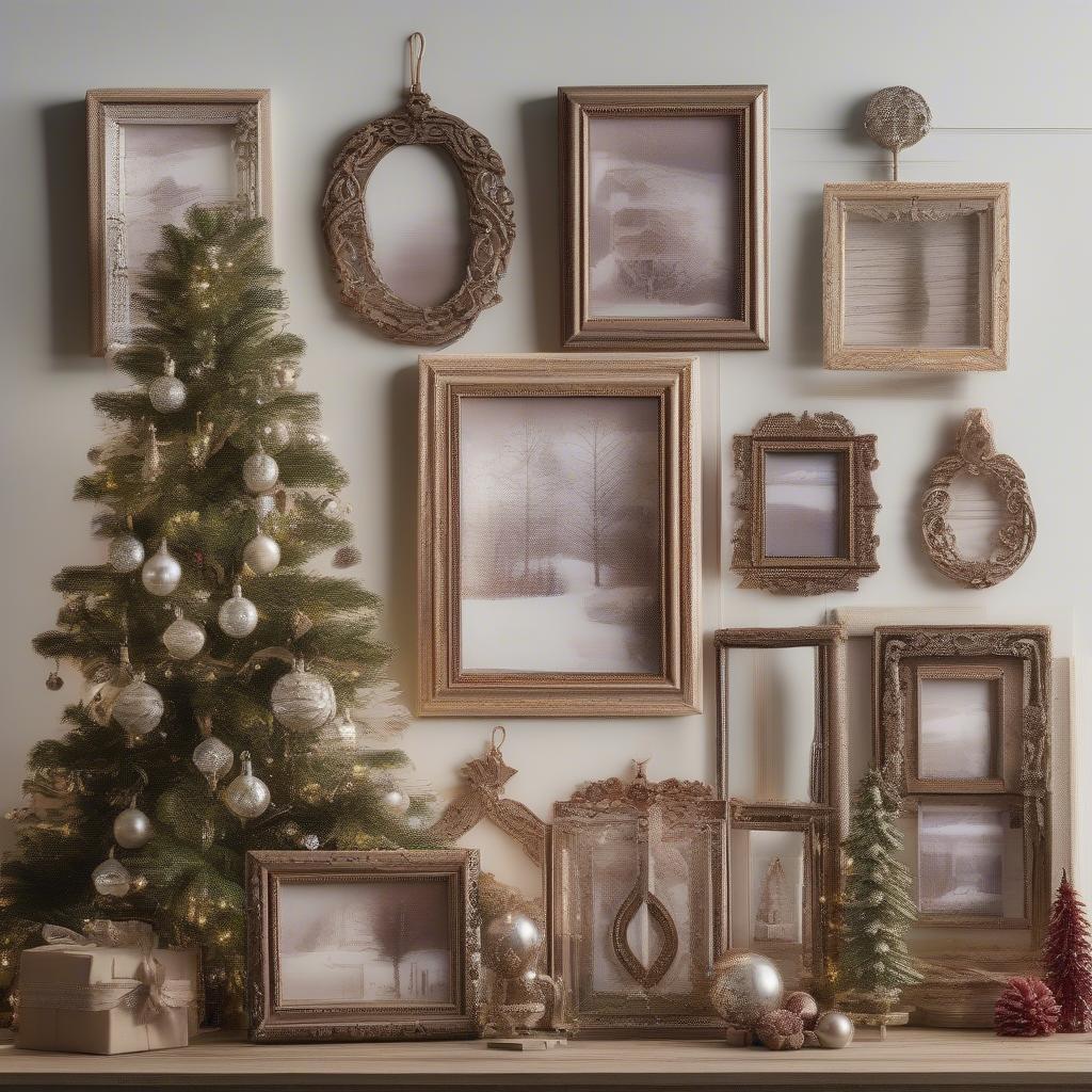 Various Styles of Picture Frame Christmas Ornaments