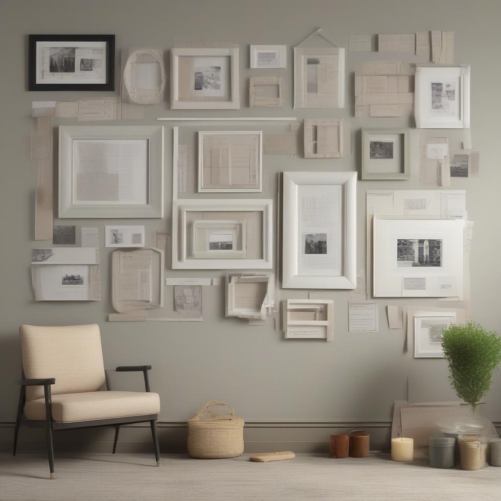 Creating a Template for Your Picture Frame Wall Collage