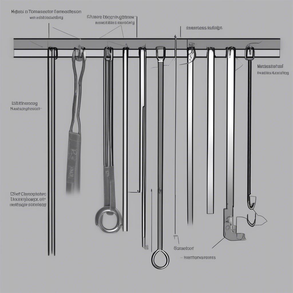 Picture Hanger Bar System Components