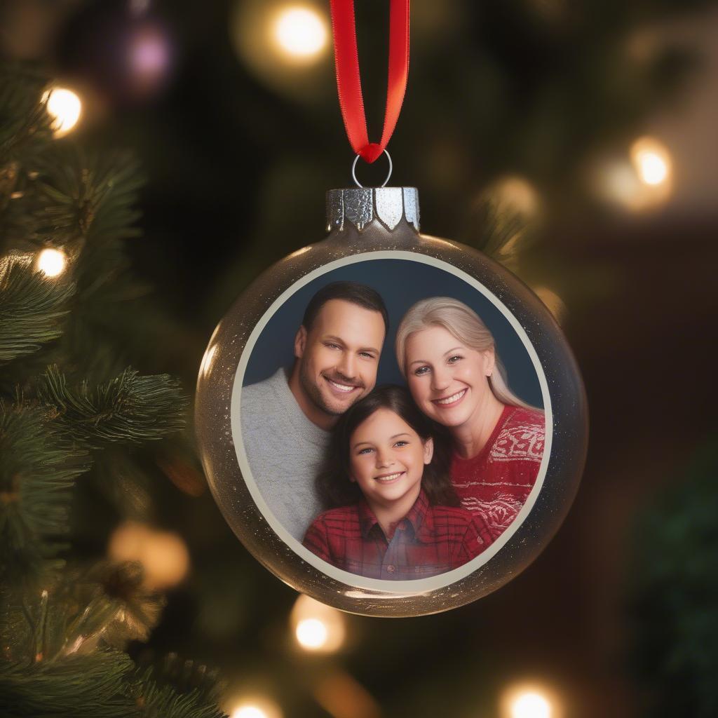 Picture on a Round Ornament