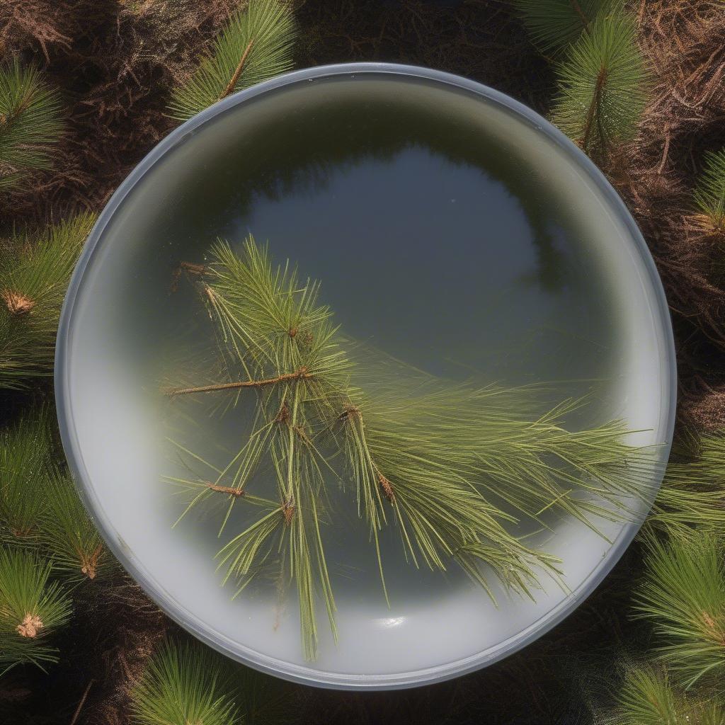 Preparing Pine Branches for Basketry: Soaking and cleaning pine branches.