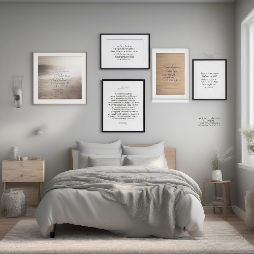 Ideal Placement for Framed Quotes on Walls