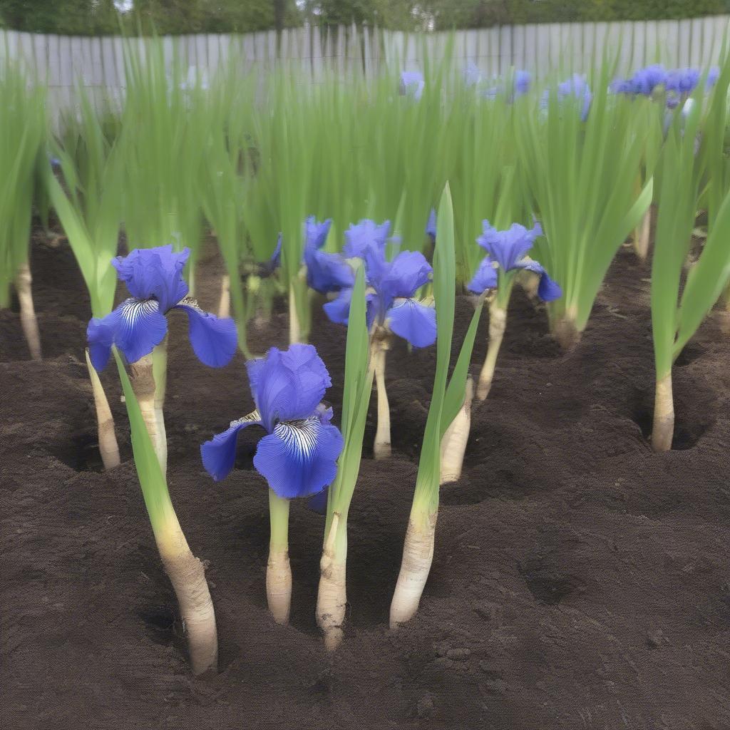 Planting Blue Iris Rhizomes - Proper Soil Preparation and Planting Depth