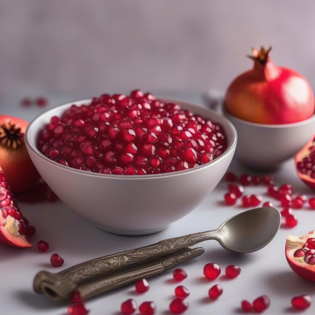 Pomegranate Arils in a Bowl