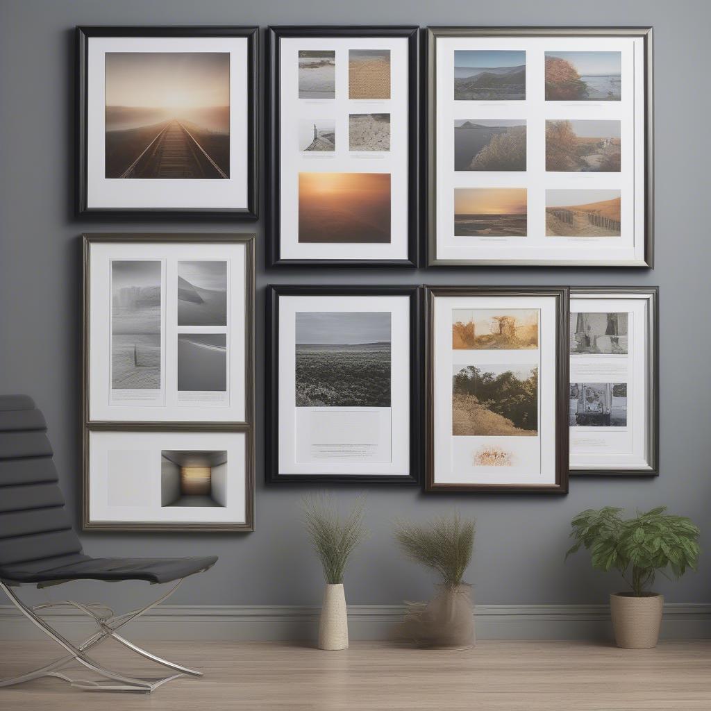 Different Poster Frame Matting Styles