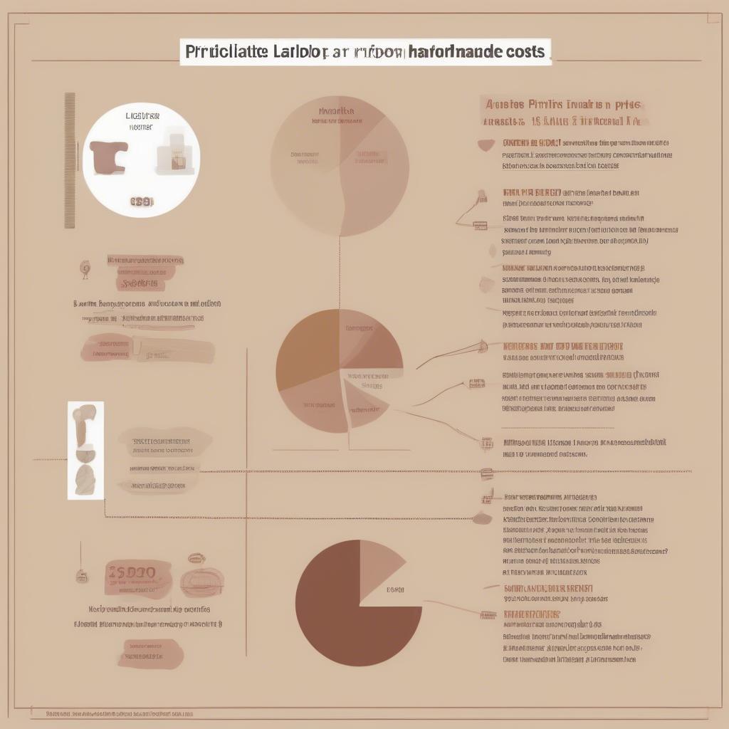 Pricing handmade wooden items profitably, including charts showing material costs, labor, and profit margins.