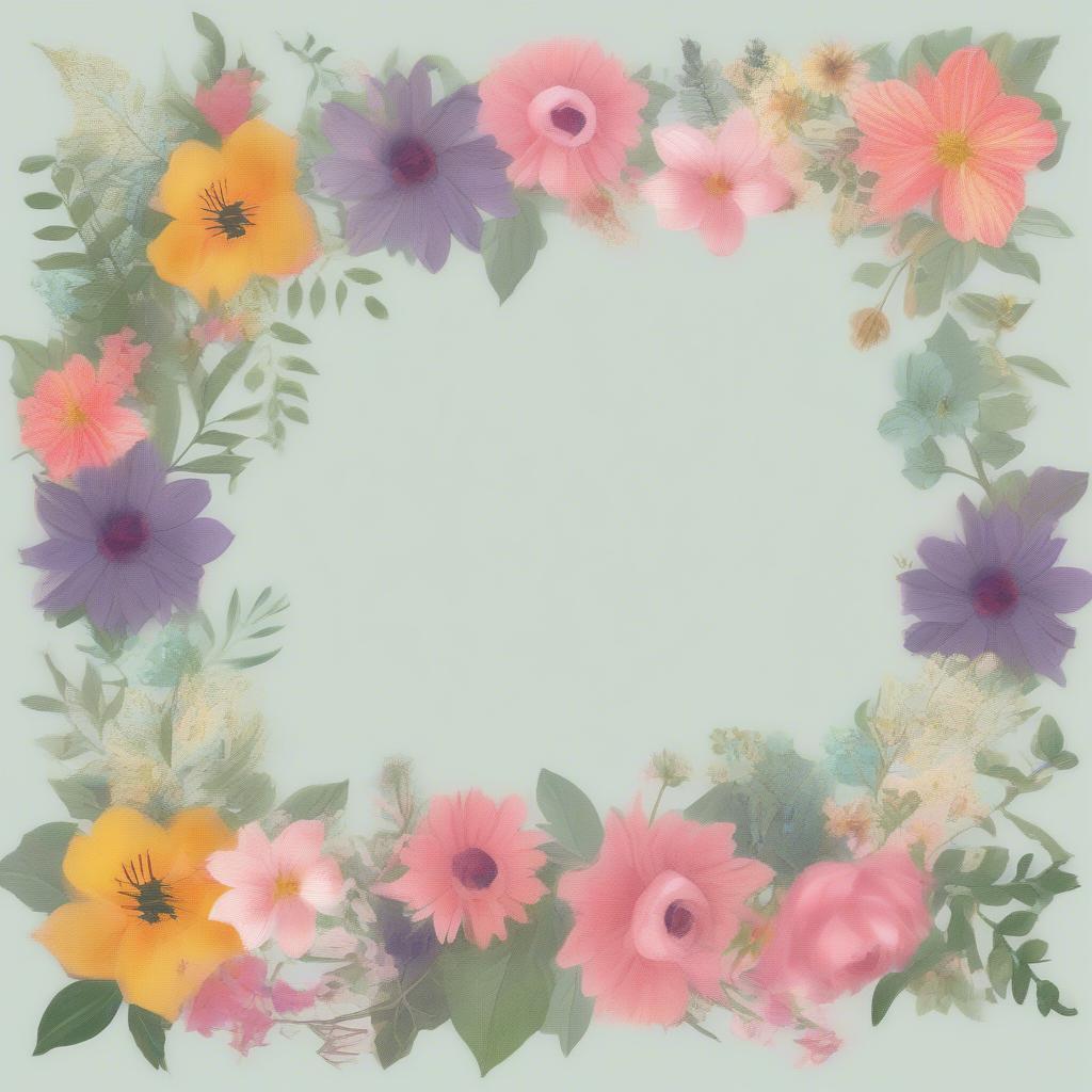 Printable Flower Borders for Scrapbooking