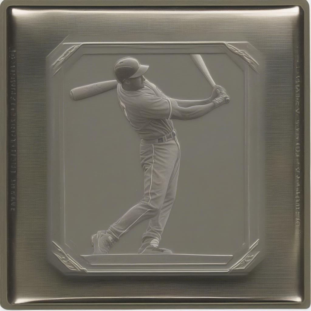 Example of a Printing Plate Baseball Card