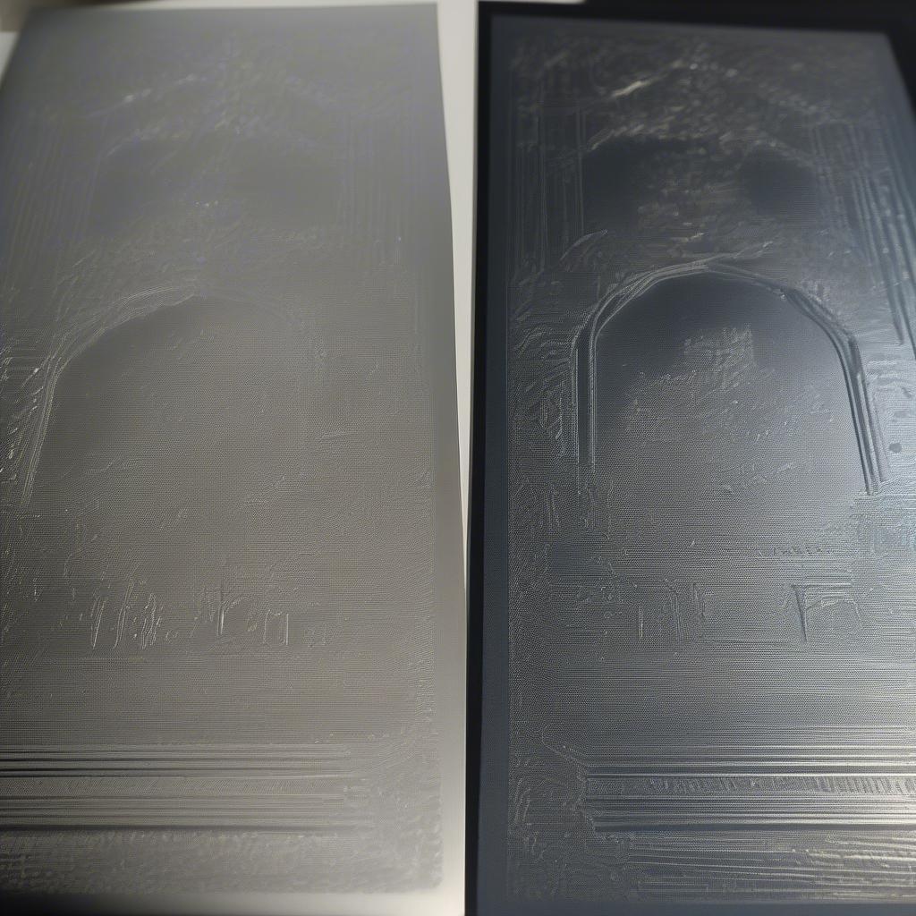 Comparison Between a Printing Plate and a Regular Baseball Card