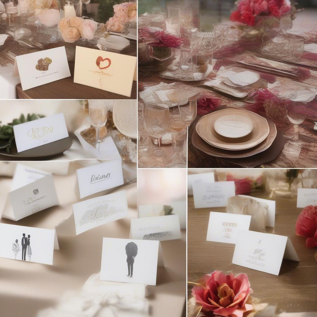 Prints of Love Place Card Examples for Different Events