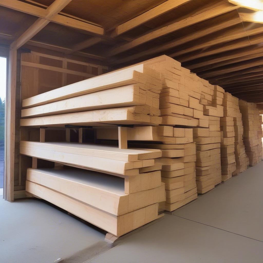 Properly Stored Lumber