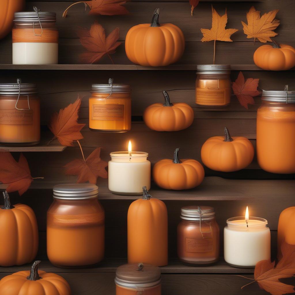 Variety of Pumpkin Pie Candles