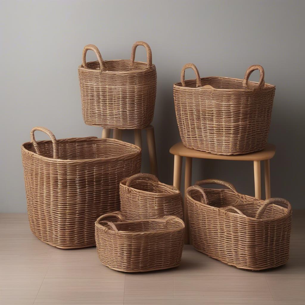 Different rattan basket shapes ideal for a smaller physique.