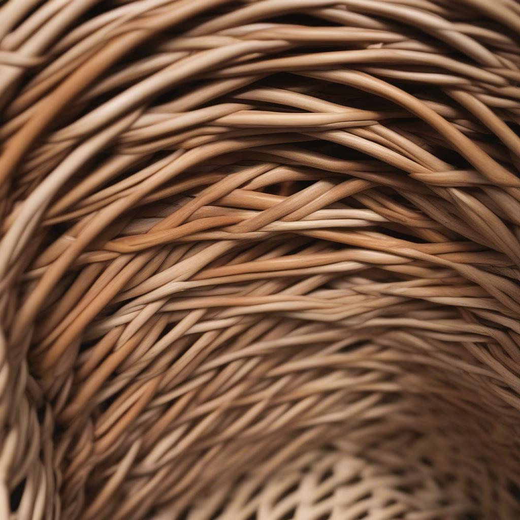 Rattan basket embodying wabi-sabi