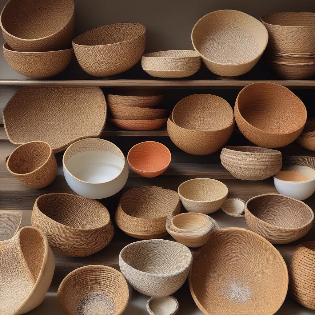 Variety of Rattan Cereal Bowls