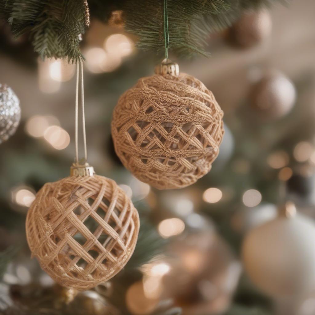 Rattan Christmas Ornaments