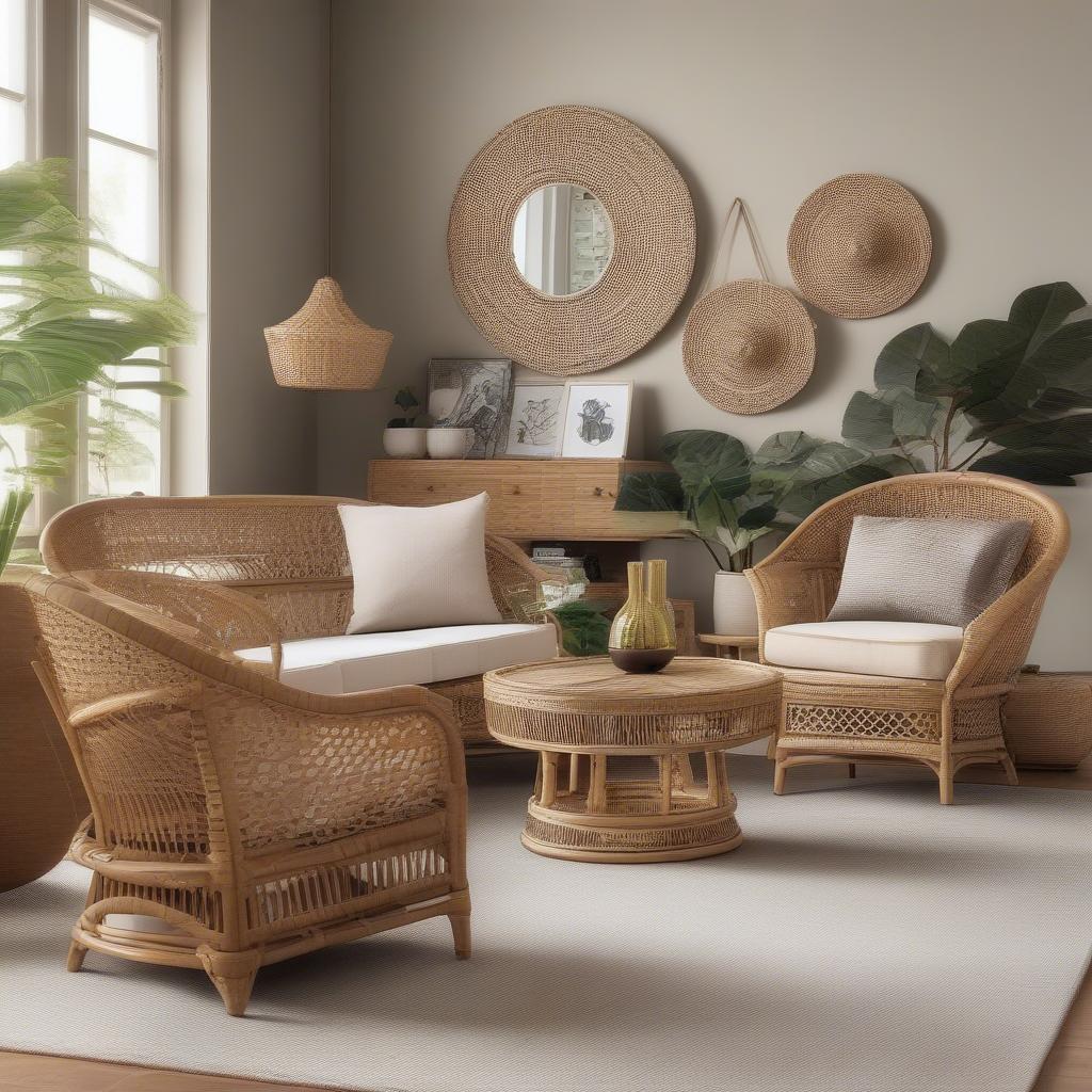 Rattan Furniture in Living Room