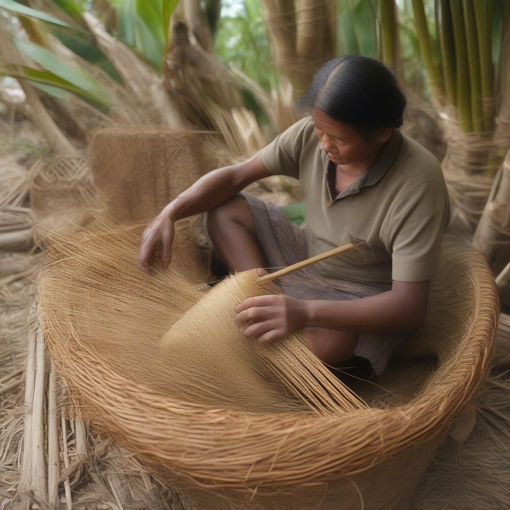 Rattan Harvesting and Weaving Process