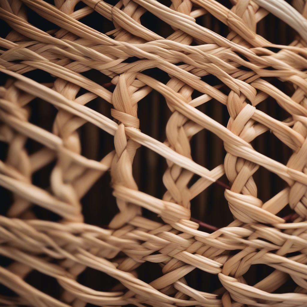 Close-up of a Rattan Pic Frame