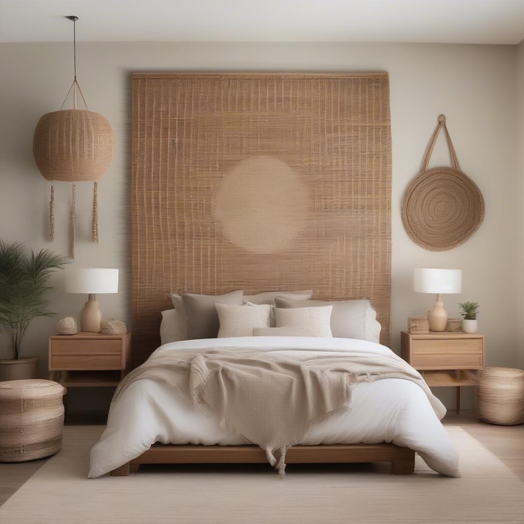 Rattan Wall Decor Bedroom