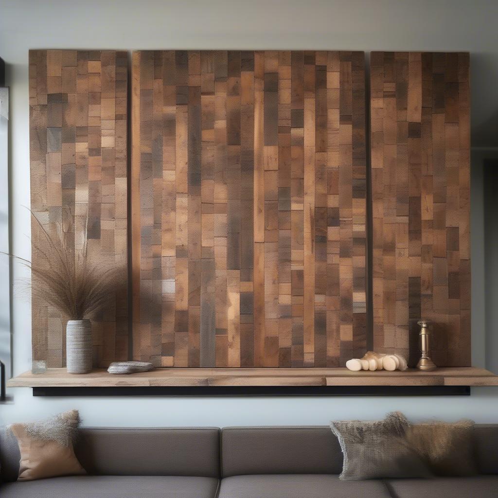 Reclaimed Wood Wall Art in an Eco-Friendly Home