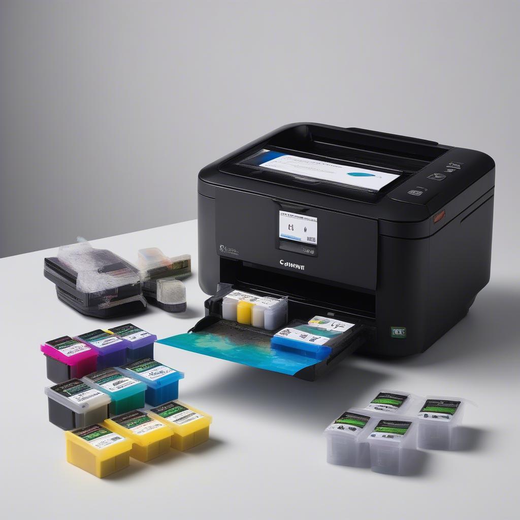 Eco-friendly refillable ink printer saving money and reducing plastic waste.