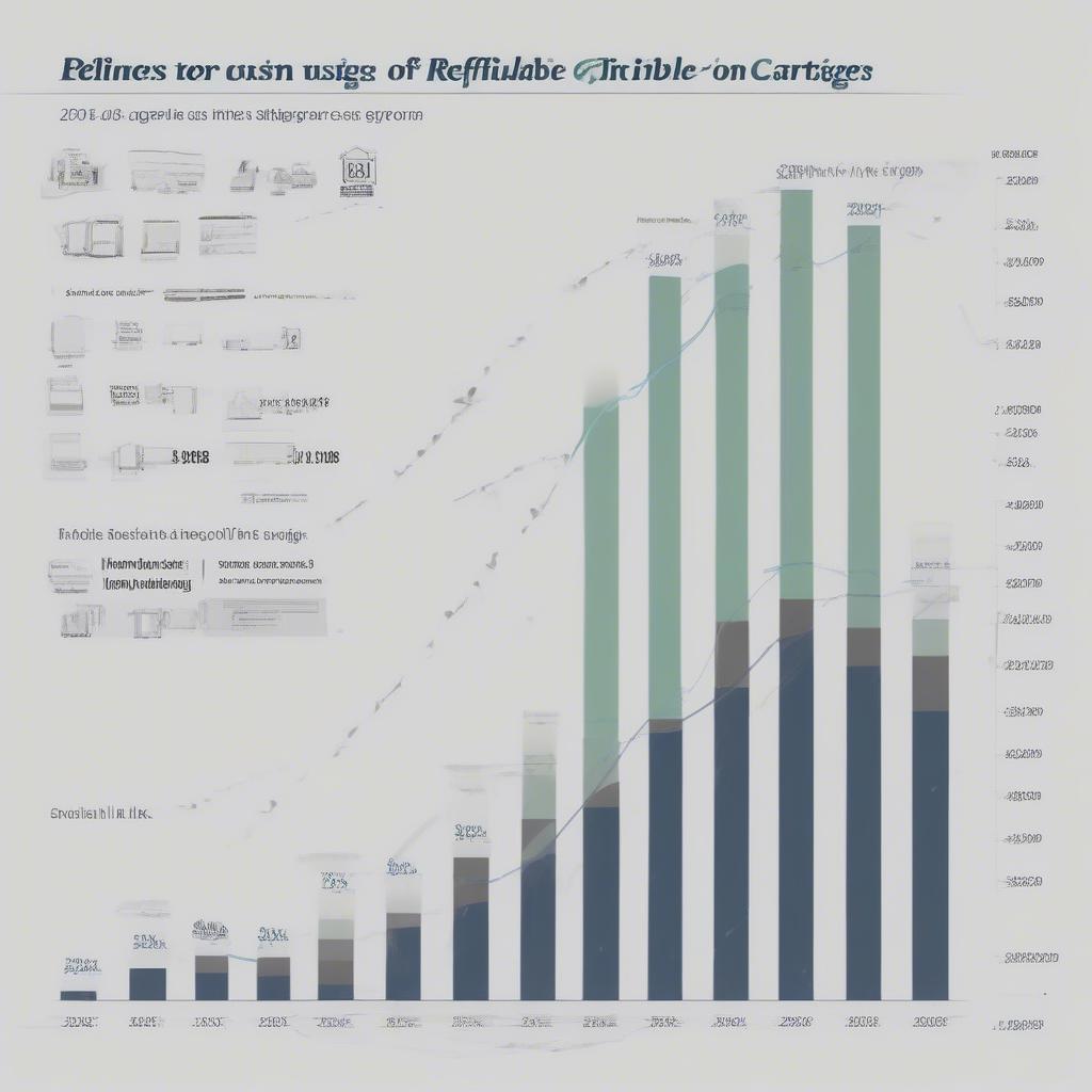 Graph comparing the cost of refillable ink vs. traditional cartridges.