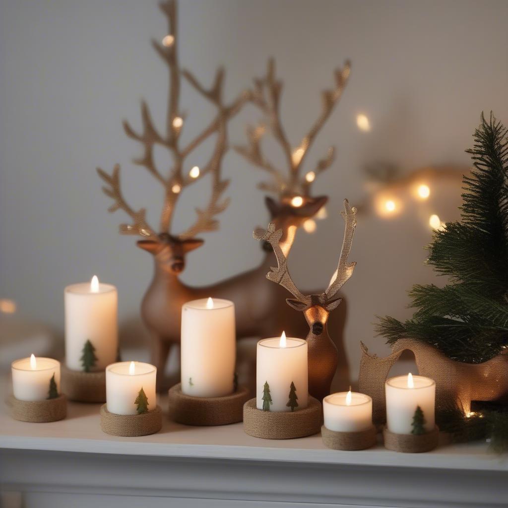 Reindeer Tea Light Holder Decorating Ideas