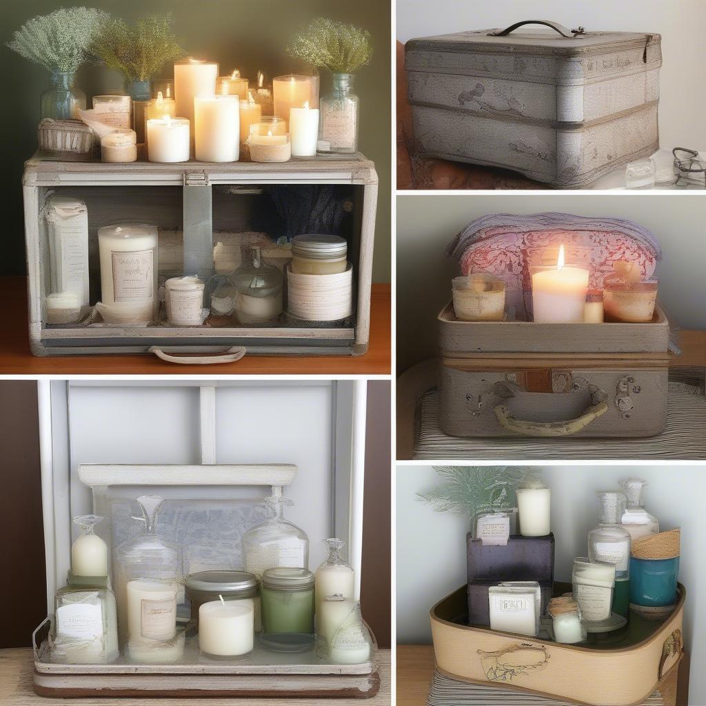 Repurposed Items for Unique Candle Storage Solutions