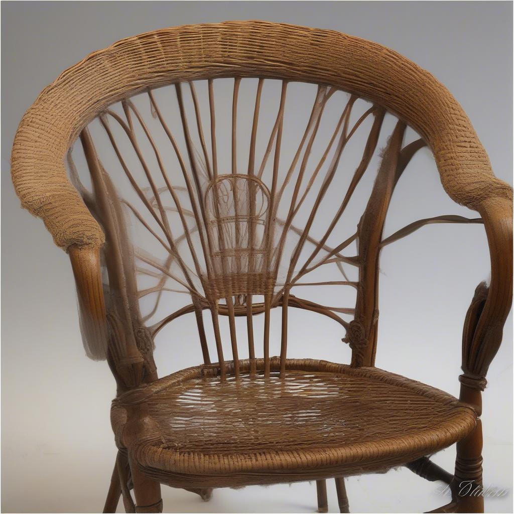 Restored Antique Wicker Chair