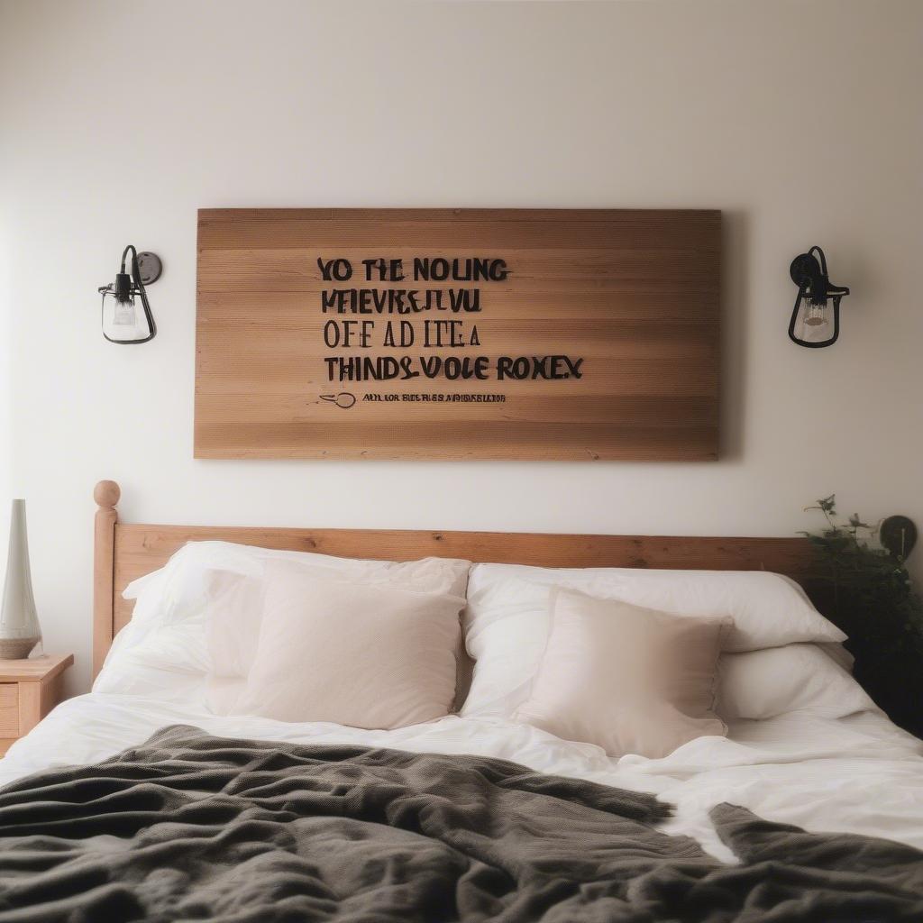 Romantic bedroom signs add a personalized touch to a couple's space